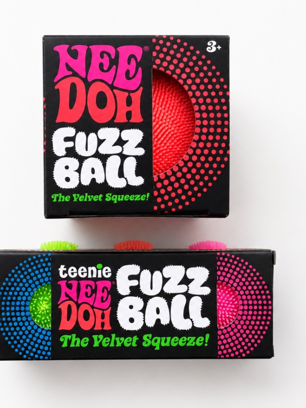 NeeDoh Fuzz Ball & Teenie NeeDoh Fuzz Ball Bundle Hard to Find Schylling